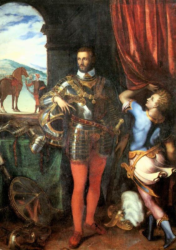 CAMPI, Giulio Portrait of Ottavio Farnese Norge oil painting art